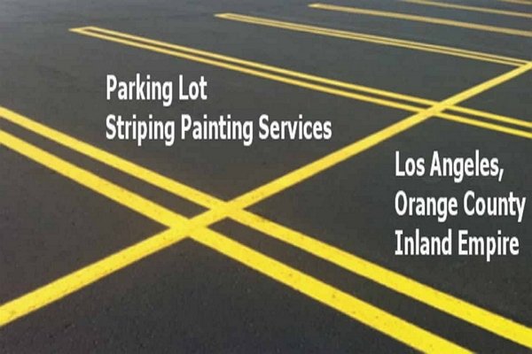 Parking lot line strip painting Orange County